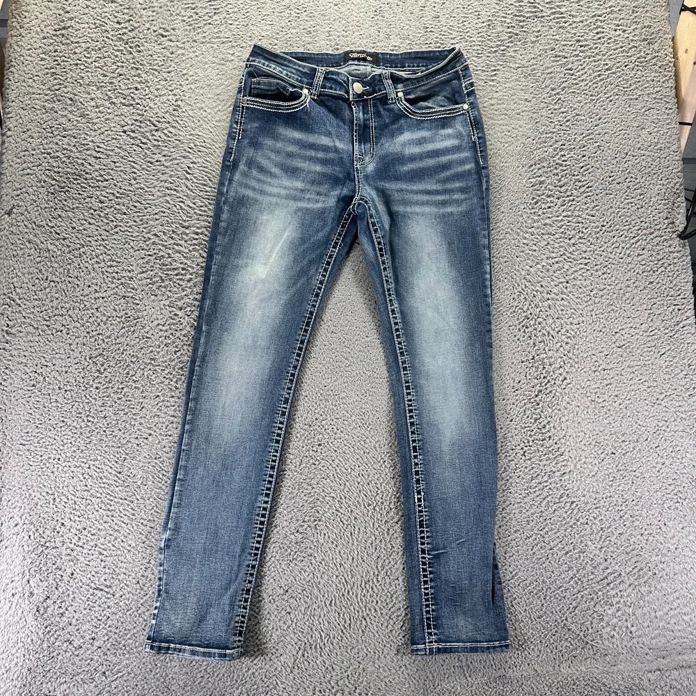Riot Club Jeans Mens 32x33 Blue Cotton Denim Straight Cowboy Western Stretch
